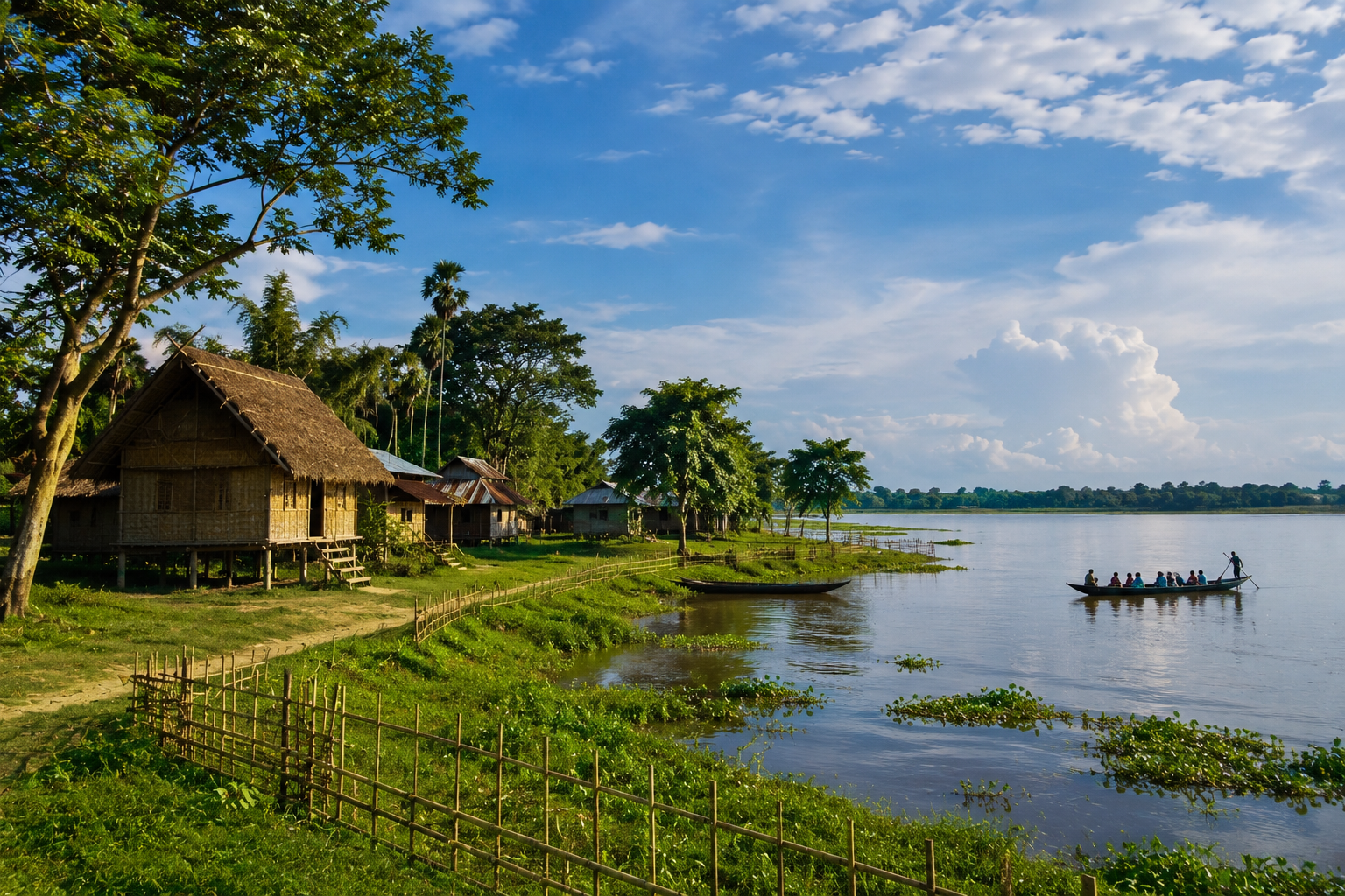 Majuli island in Assam